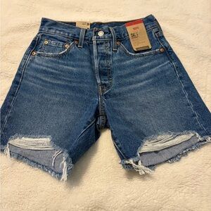 Levi's Blue Denim 501 Shorts with Tag